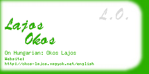 lajos okos business card